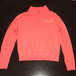 Pink quarter zip sweatshirt